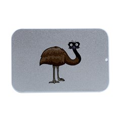 Ostrich T-shirtwhite Look Calm Ostrich 23 T-shirt (1) Open Lid Metal Box (silver)   by EnriqueJohnson