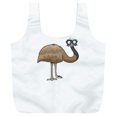 Ostrich T-shirtwhite Look Calm Ostrich 23 T-shirt (1) Full Print Recycle Bag (xxl) by EnriqueJohnson