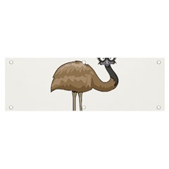 Ostrich T-shirtwhite Look Calm Ostrich 23 T-shirt (1) Banner And Sign 6  X 2  by EnriqueJohnson