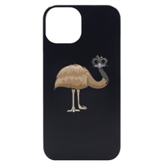 Ostrich T-shirtwhite Look Calm Ostrich 23 T-shirt (1) Iphone 14 Black Uv Print Case by EnriqueJohnson