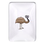 Ostrich T-shirtwhite Look Calm Ostrich 23 T-shirt (1) Rectangular Glass Fridge Magnet (4 pack) Front