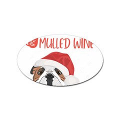 English Bulldog T- Shirt English Bulldog Mulled Wine Christmas T- Shirt Sticker Oval (10 Pack) by ZUXUMI