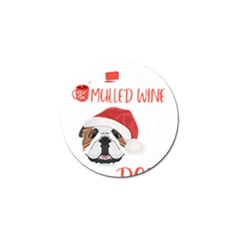 English Bulldog T- Shirt English Bulldog Mulled Wine Christmas T- Shirt Golf Ball Marker (4 Pack) by ZUXUMI