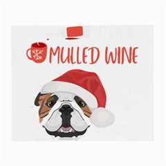 English Bulldog T- Shirt English Bulldog Mulled Wine Christmas T- Shirt Small Glasses Cloth by ZUXUMI