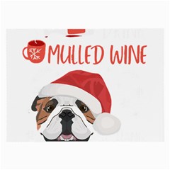 English Bulldog T- Shirt English Bulldog Mulled Wine Christmas T- Shirt Large Glasses Cloth by ZUXUMI