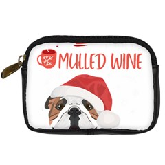 English Bulldog T- Shirt English Bulldog Mulled Wine Christmas T- Shirt Digital Camera Leather Case by ZUXUMI