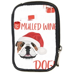 English Bulldog T- Shirt English Bulldog Mulled Wine Christmas T- Shirt Compact Camera Leather Case by ZUXUMI