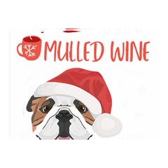 English Bulldog T- Shirt English Bulldog Mulled Wine Christmas T- Shirt Two Sides Premium Plush Fleece Blanket (mini) by ZUXUMI