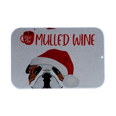 English Bulldog T- Shirt English Bulldog Mulled Wine Christmas T- Shirt Open Lid Metal Box (silver)  