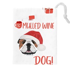 English Bulldog T- Shirt English Bulldog Mulled Wine Christmas T- Shirt Drawstring Pouch (5xl) by ZUXUMI