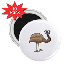 Ostrich T-shirtwhite Look Calm Ostrich 23 T-shirt 2 25  Magnets (10 Pack)  by EnriqueJohnson