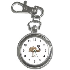 Ostrich T-shirtwhite Look Calm Ostrich 23 T-shirt Key Chain Watches by EnriqueJohnson