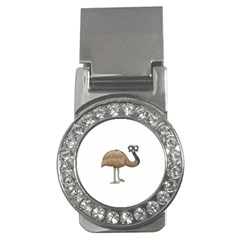 Ostrich T-shirtwhite Look Calm Ostrich 23 T-shirt Money Clips (cz)  by EnriqueJohnson