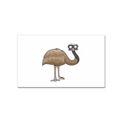 Ostrich T-shirtwhite Look Calm Ostrich 23 T-shirt Sticker (rectangular) by EnriqueJohnson