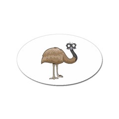 Ostrich T-shirtwhite Look Calm Ostrich 23 T-shirt Sticker Oval (10 Pack) by EnriqueJohnson