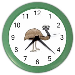 Ostrich T-shirtwhite Look Calm Ostrich 23 T-shirt Color Wall Clock by EnriqueJohnson