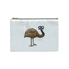 Ostrich T-shirtwhite Look Calm Ostrich 23 T-shirt Cosmetic Bag (medium) by EnriqueJohnson