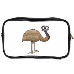 Ostrich T-shirtwhite Look Calm Ostrich 23 T-shirt Toiletries Bag (two Sides) by EnriqueJohnson