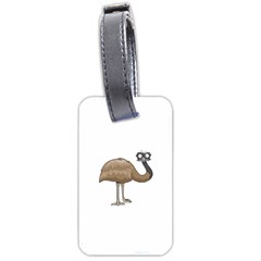 Ostrich T-shirtwhite Look Calm Ostrich 23 T-shirt Luggage Tag (one Side) by EnriqueJohnson