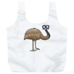 Ostrich T-shirtwhite Look Calm Ostrich 23 T-shirt Full Print Recycle Bag (xl) by EnriqueJohnson