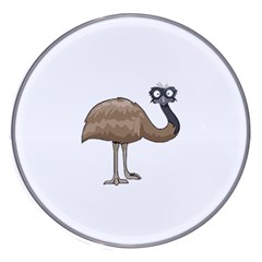 Ostrich T-shirtwhite Look Calm Ostrich 23 T-shirt Wireless Fast Charger(white) by EnriqueJohnson