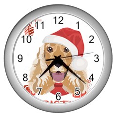 English Cocker Spaniel T- Shirt English Cocker Spaniel Merry Christmas T- Shirt (1) Wall Clock (silver) by ZUXUMI