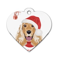 English Cocker Spaniel T- Shirt English Cocker Spaniel Merry Christmas T- Shirt (1) Dog Tag Heart (one Side) by ZUXUMI