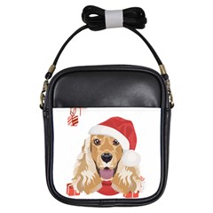 English Cocker Spaniel T- Shirt English Cocker Spaniel Merry Christmas T- Shirt (1) Girls Sling Bag by ZUXUMI