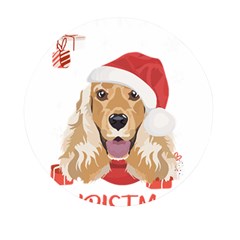 English Cocker Spaniel T- Shirt English Cocker Spaniel Merry Christmas T- Shirt (1) Mini Round Pill Box by ZUXUMI