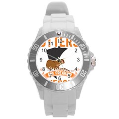 Otter T-shirtbecause Otters Are Freaking Awesome Sea   Otter T-shirt Round Plastic Sport Watch (l) by EnriqueJohnson