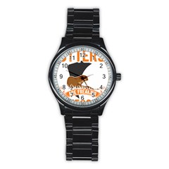 Otter T-shirtbecause Otters Are Freaking Awesome Sea   Otter T-shirt Stainless Steel Round Watch by EnriqueJohnson