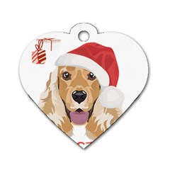 English Cocker Spaniel T- Shirt English Cocker Spaniel Merry Christmas T- Shirt (2) Dog Tag Heart (one Side) by ZUXUMI