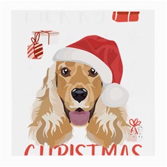 English Cocker Spaniel T- Shirt English Cocker Spaniel Merry Christmas T- Shirt (2) Medium Glasses Cloth by ZUXUMI