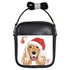 English Cocker Spaniel T- Shirt English Cocker Spaniel Merry Christmas T- Shirt (2) Girls Sling Bag by ZUXUMI