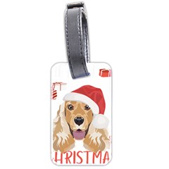 English Cocker Spaniel T- Shirt English Cocker Spaniel Merry Christmas T- Shirt (2) Luggage Tag (two Sides) by ZUXUMI