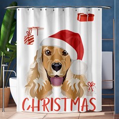 English Cocker Spaniel T- Shirt English Cocker Spaniel Merry Christmas T- Shirt (2) Shower Curtain 60  X 72  (medium)  by ZUXUMI