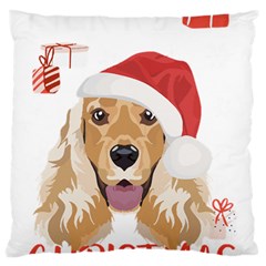 English Cocker Spaniel T- Shirt English Cocker Spaniel Merry Christmas T- Shirt (2) Standard Premium Plush Fleece Cushion Case (one Side) by ZUXUMI