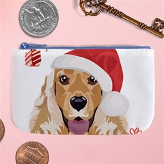 English Cocker Spaniel T- Shirt English Cocker Spaniel Merry Christmas T- Shirt (2) Large Coin Purse by ZUXUMI