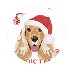 English Cocker Spaniel T- Shirt English Cocker Spaniel Merry Christmas T- Shirt (2) Mini Round Pill Box by ZUXUMI