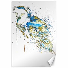 Owl Artwork T-shirtbarn Owl Reversed Colors T-shirt Canvas 24  X 36  by EnriqueJohnson