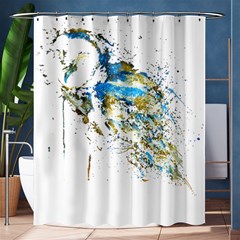 Owl Artwork T-shirtbarn Owl Reversed Colors T-shirt Shower Curtain 60  X 72  (medium)  by EnriqueJohnson