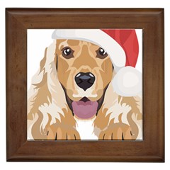 English Cocker Spaniel T- Shirt English Cocker Spaniel Merry Christmas T- Shirt (3) Framed Tile by ZUXUMI