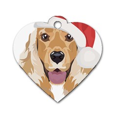 English Cocker Spaniel T- Shirt English Cocker Spaniel Merry Christmas T- Shirt (3) Dog Tag Heart (one Side) by ZUXUMI