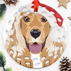 English Cocker Spaniel T- Shirt English Cocker Spaniel Merry Christmas T- Shirt (3) Ornament (round Filigree)