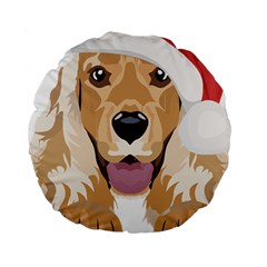 English Cocker Spaniel T- Shirt English Cocker Spaniel Merry Christmas T- Shirt (3) Standard 15  Premium Round Cushions by ZUXUMI