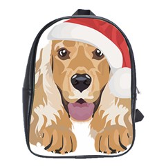 English Cocker Spaniel T- Shirt English Cocker Spaniel Merry Christmas T- Shirt (3) School Bag (xl) by ZUXUMI