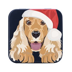 English Cocker Spaniel T- Shirt English Cocker Spaniel Merry Christmas T- Shirt (3) Square Metal Box (black) by ZUXUMI