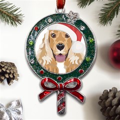 English Cocker Spaniel T- Shirt English Cocker Spaniel Merry Christmas T- Shirt (3) Metal X mas Lollipop With Crystal Ornament by ZUXUMI