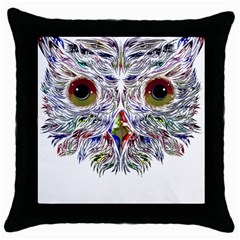 Owl T-shirtowl Color Edition T-shirt Throw Pillow Case (black) by EnriqueJohnson