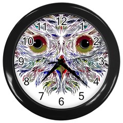 Owl T-shirtowl Color Edition T-shirt Wall Clock (black) by EnriqueJohnson